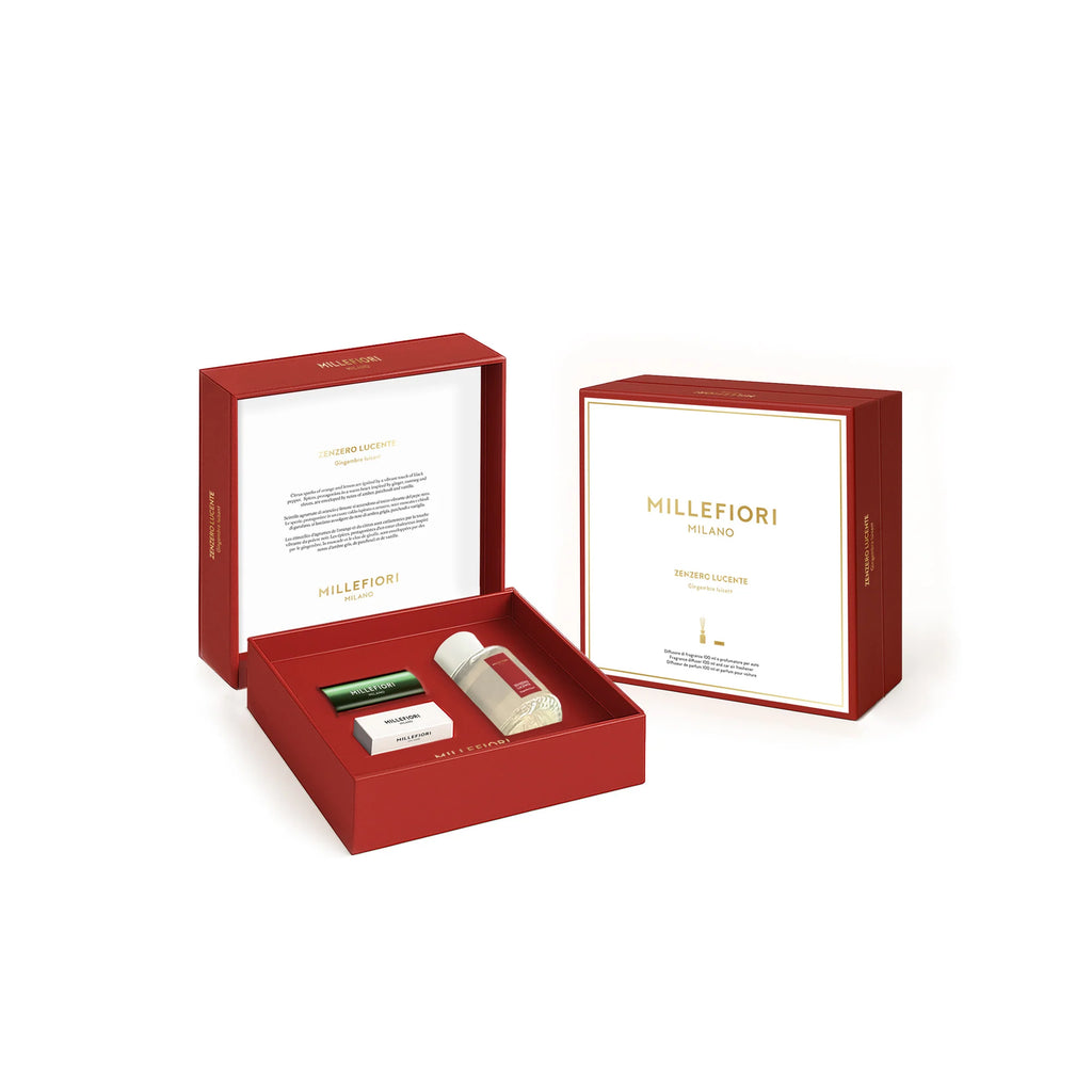Cadeauset Geurstokjes & Autoparfum - Zenzero Lucente - Limited Edition