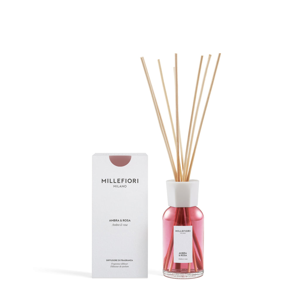 Milano Geurstokjes 250 ml Ambra & Rosa