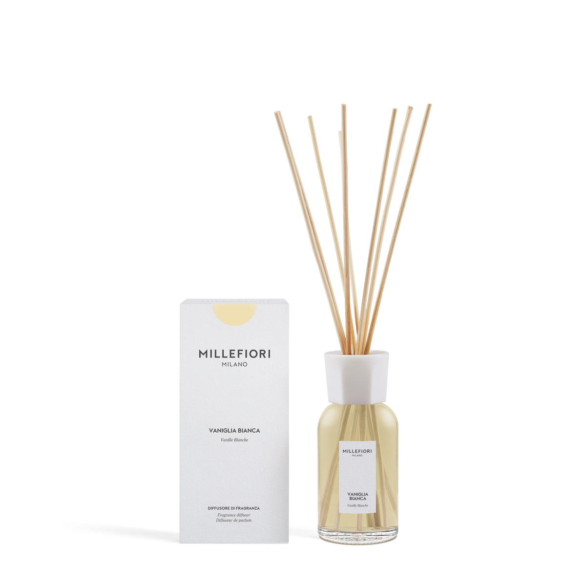 Milano Geurstokjes 250 ml Vaniglia Bianca
