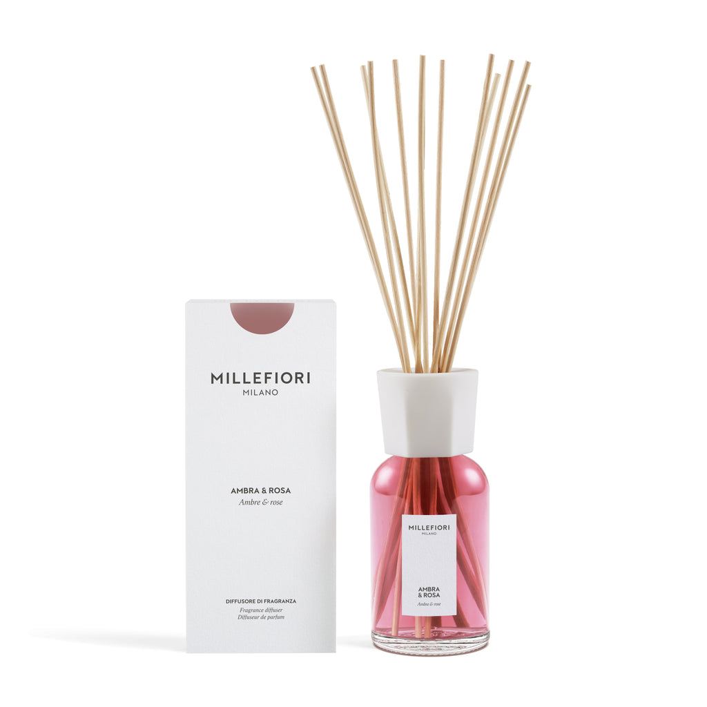 Milano Geurstokjes 500 ml Ambra & Rosa