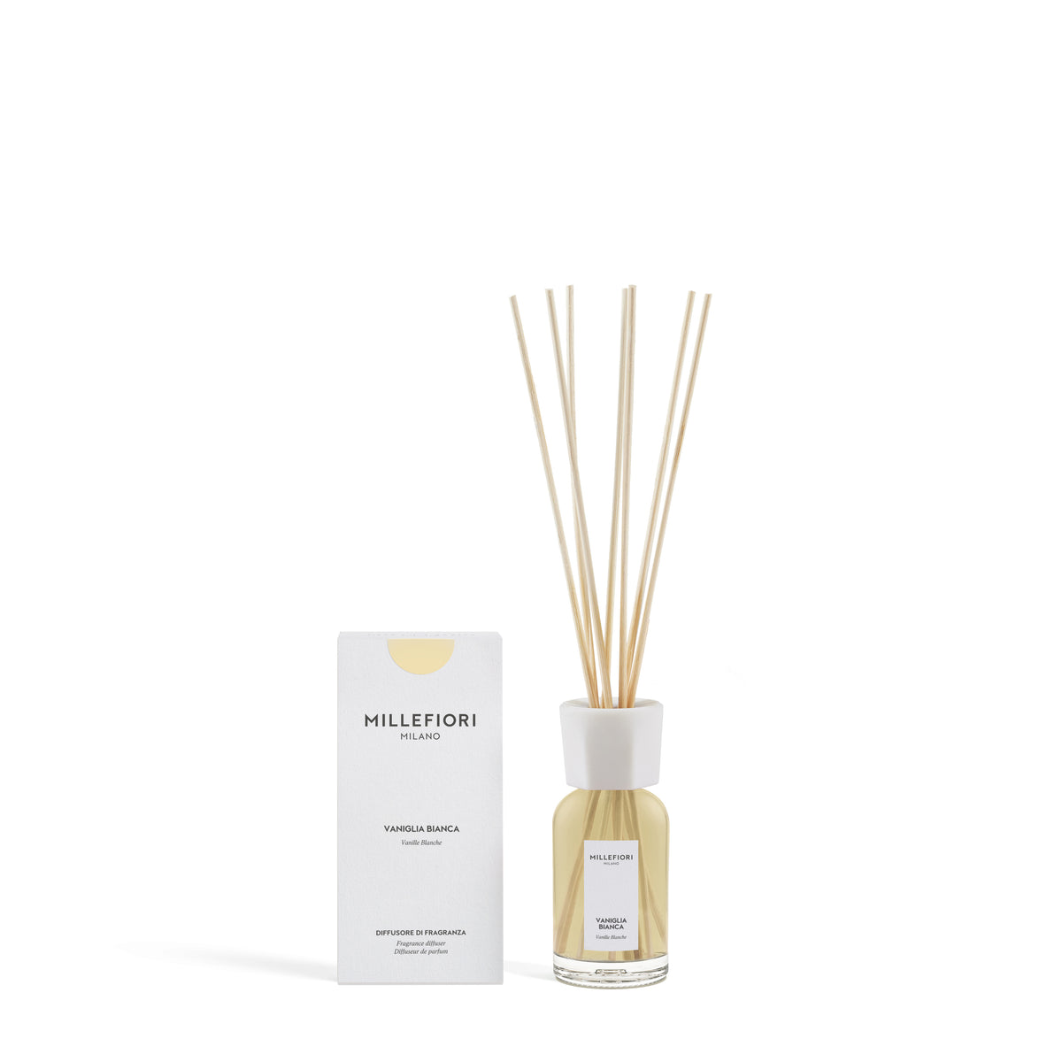 Milano Geurstokjes 100 ml Vaniglia Bianca