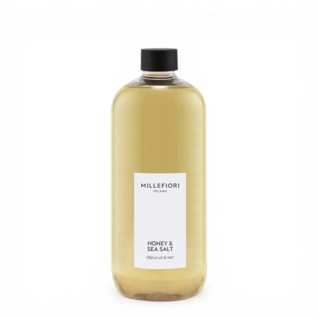 Recharge Milano pour bâtonnets de parfum 500 ml Miel et sel marin