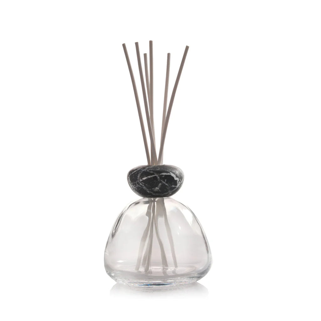 Air Design Geurstokjes Marmer Transparant Glas - Zwarte Dop