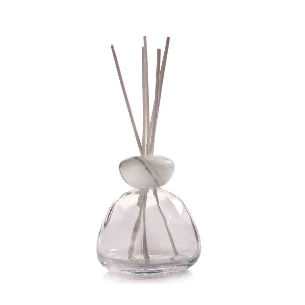 Air Design Geurstokjes Marmer Transparant Glas - Witte Dop