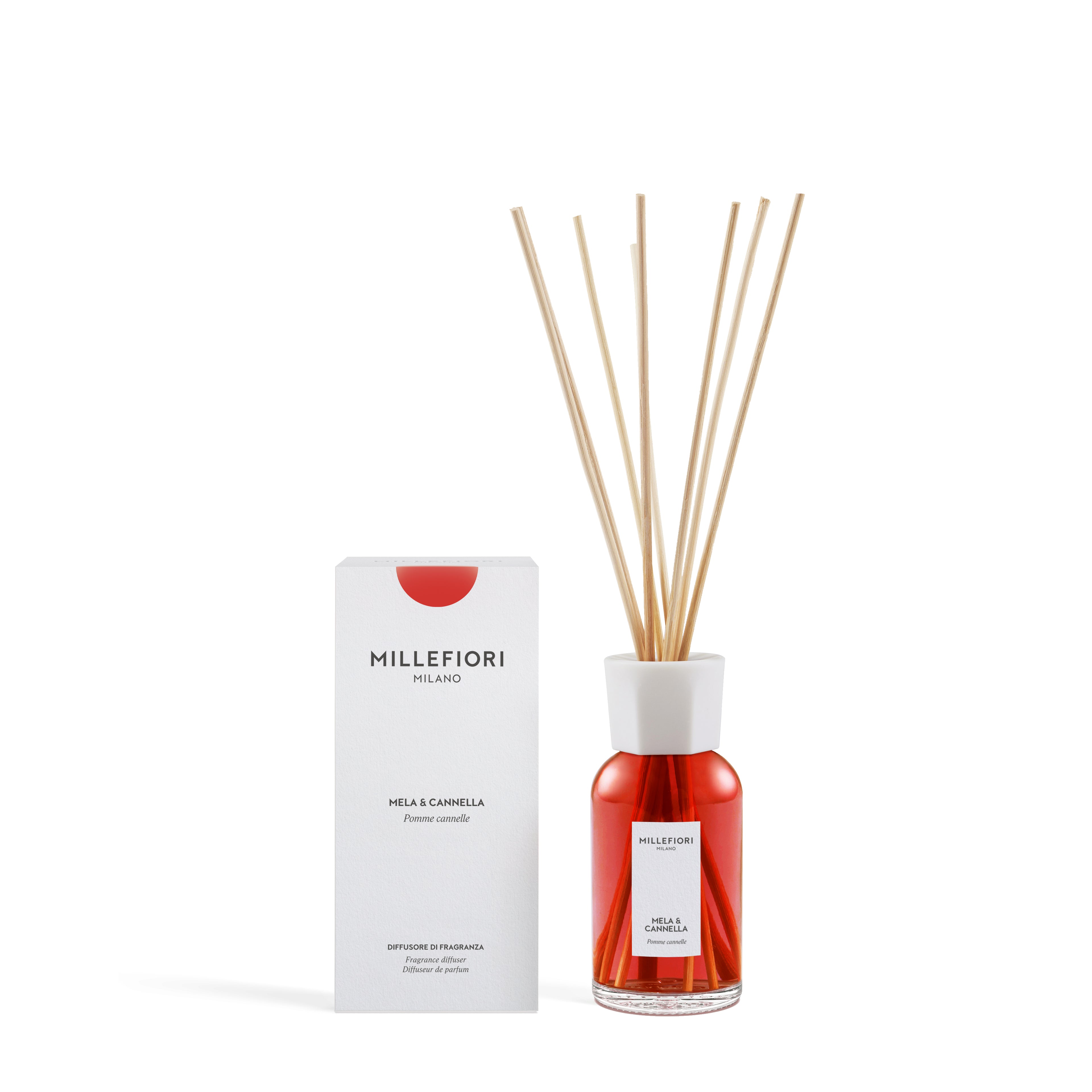 Milano Geurstokjes 250 ml Mela & Cannella