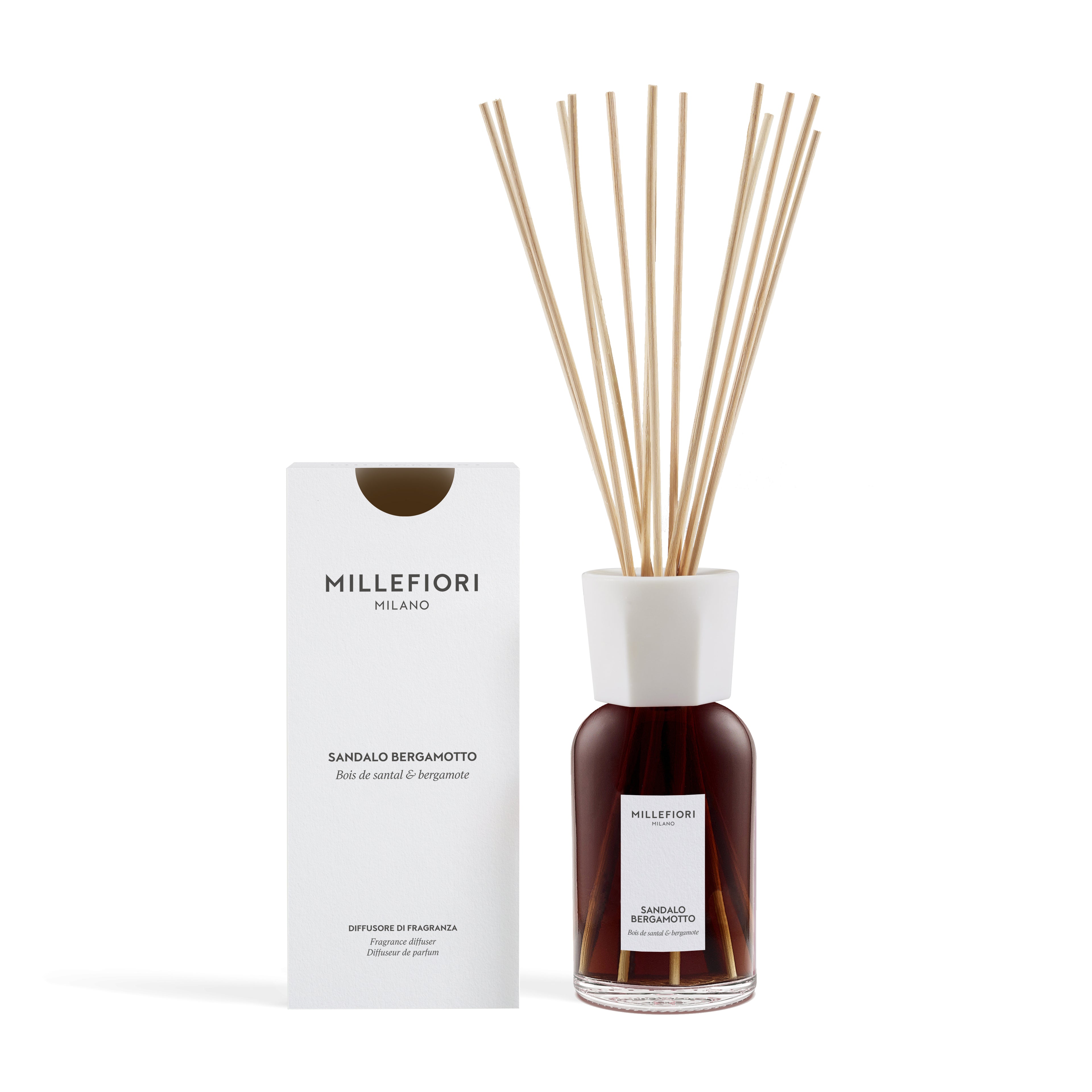 Milano Geurstokjes 500 ml Sandalo Bergamotto