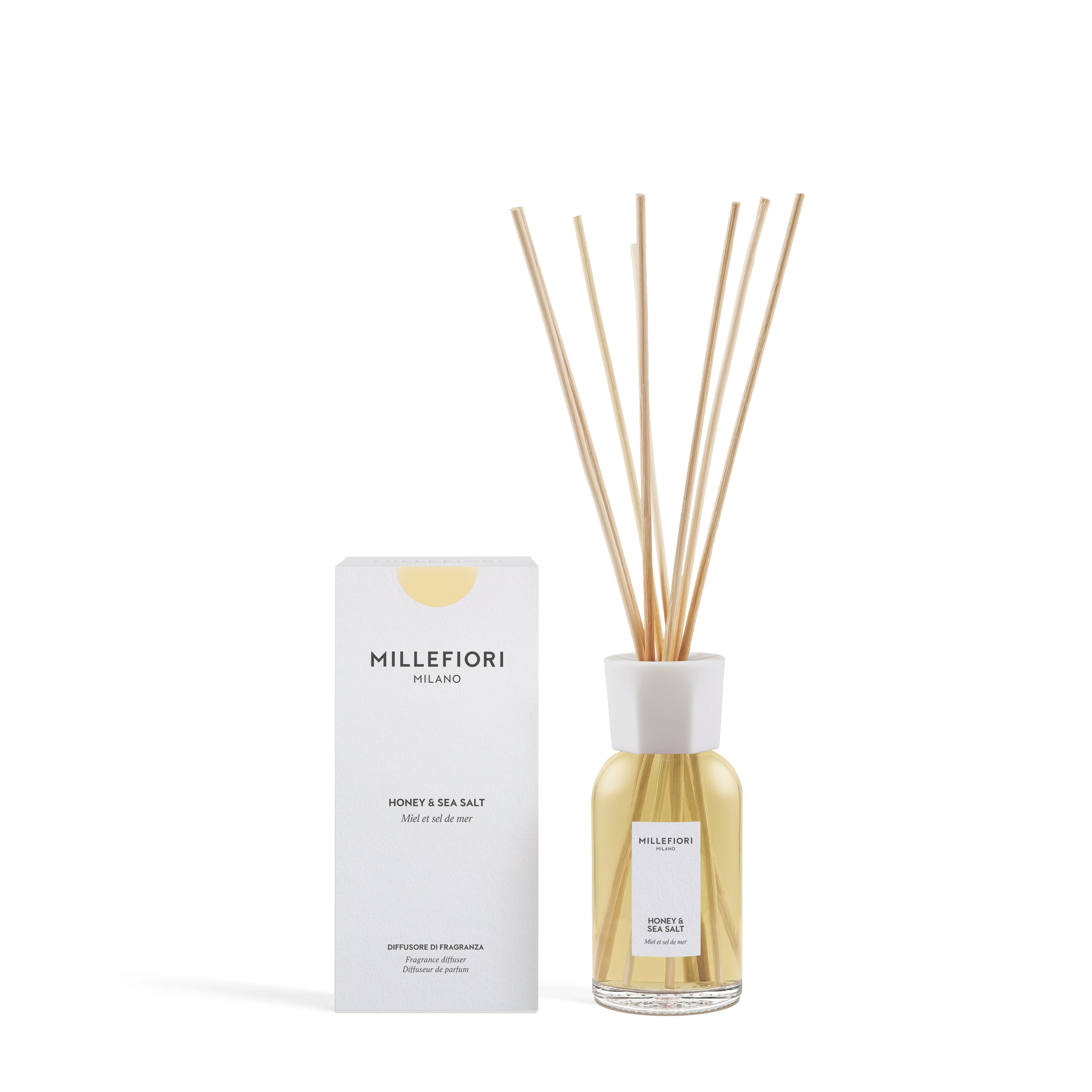 Milano Geurstokjes 250 ml Honey & Sea Salt