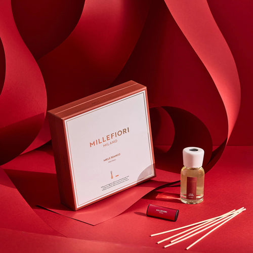 Cadeauset Geurstokjes & Autoparfum - Miele Bianco - Limited Edition